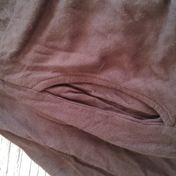 LIQUID X. Greenish black long sleeves hoodie light sweater size Small - Picture 7 of 7